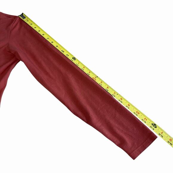 Peruvian Connection Top Women's Pima Cotton Stretch Orange L/S Large Comfortable - Picture 8 of 9